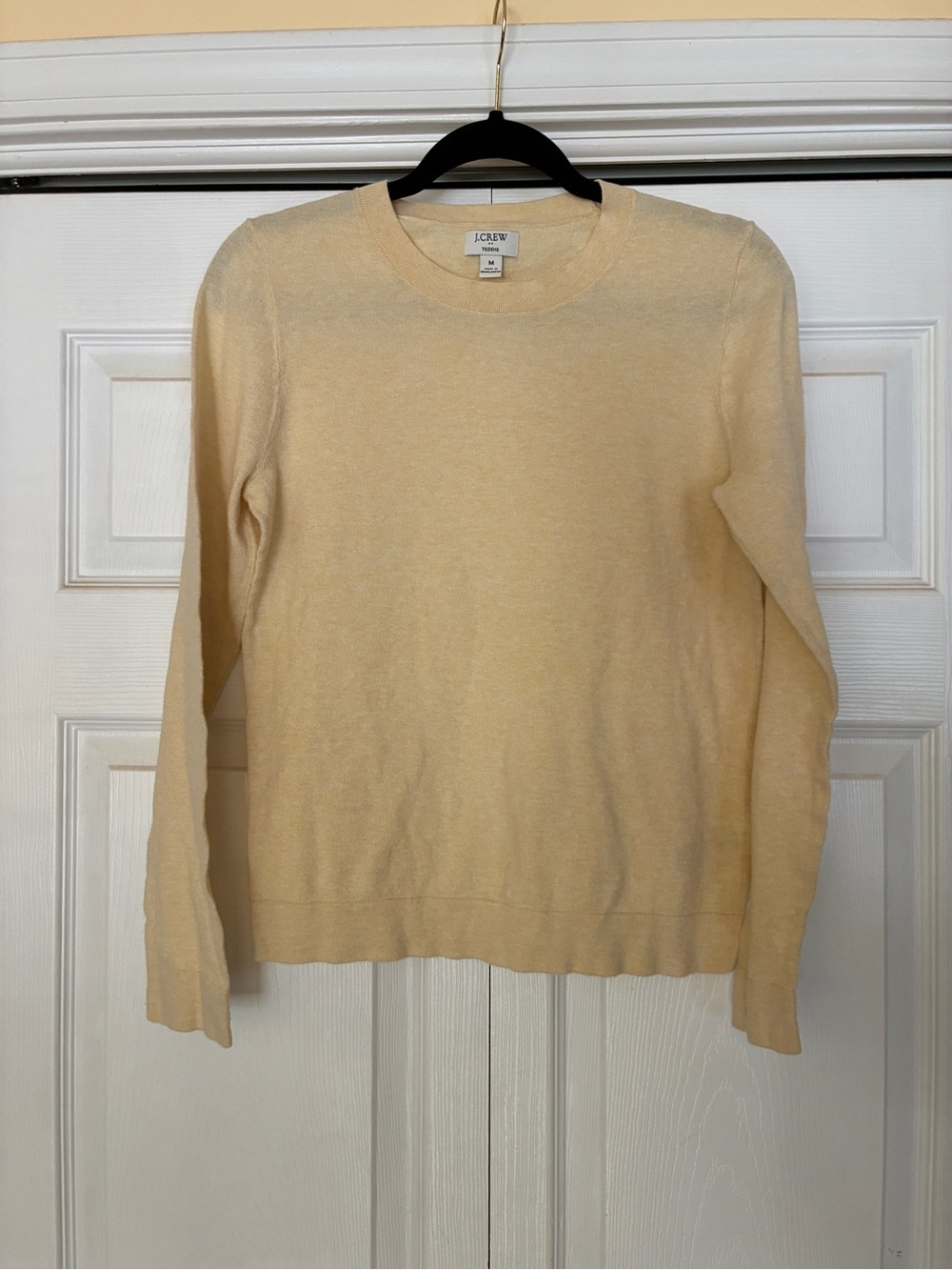 J. Crew Pale Yellow, Lightweight Teddie Sweater
